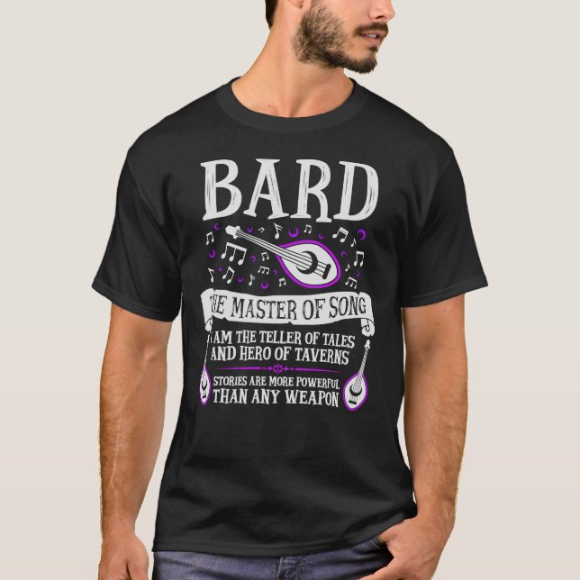 Camiseta BARD, EL MAESTRO DE LA CANCIÓN - Dungeons & amp; D (Anverso)