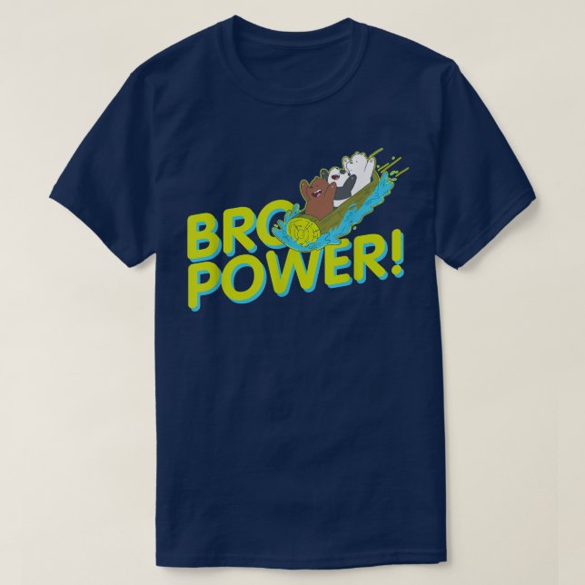 Camiseta ¡Bare Bears Grizz Panda Ice Bear Poder! (Diseño del anverso)