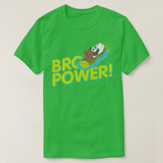 Camiseta ¡Bare Bears Grizz Panda Ice Bear Poder! Prem (Diseño del anverso)