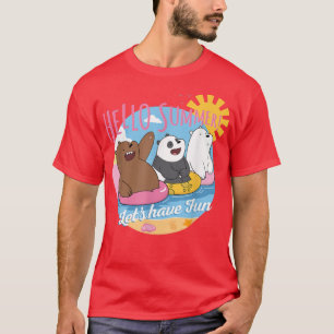 Camiseta ¡Bare Bears Hola Summer! Grizz Panda Ice Bear