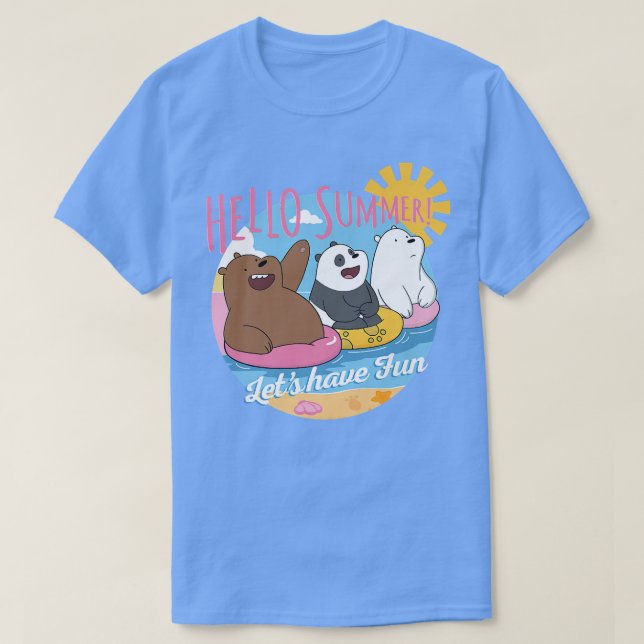 Camiseta ¡Bare Bears Hola Summer! Grizz Panda Ice Bear P (Diseño del anverso)