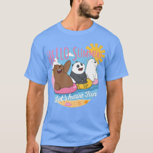 Camiseta ¡Bare Bears Hola Summer! Grizz Panda Ice Bear P