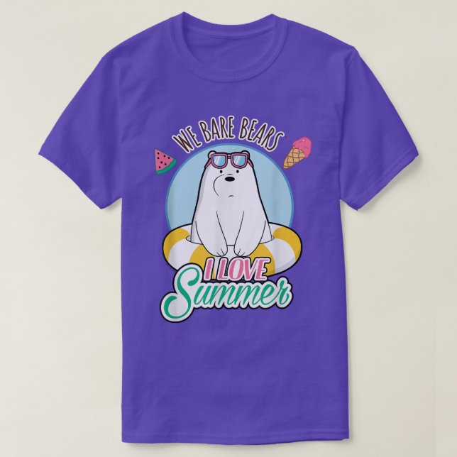 Camiseta Bare Bears Ice Bear Logra Verano (Diseño del anverso)