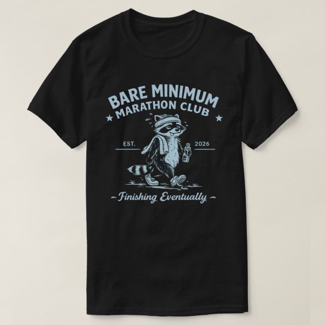 Camiseta Bare Minimum Marathon Club Funny Runner Gift Idea (Diseño del anverso)