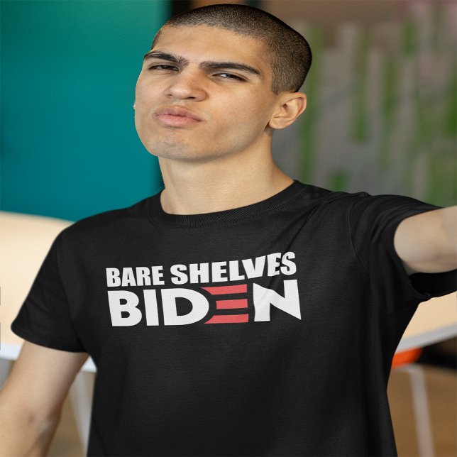 Camiseta BARE SHELVES BIDEN Anti Biden Dark T-Shirt (Subido por el creador)