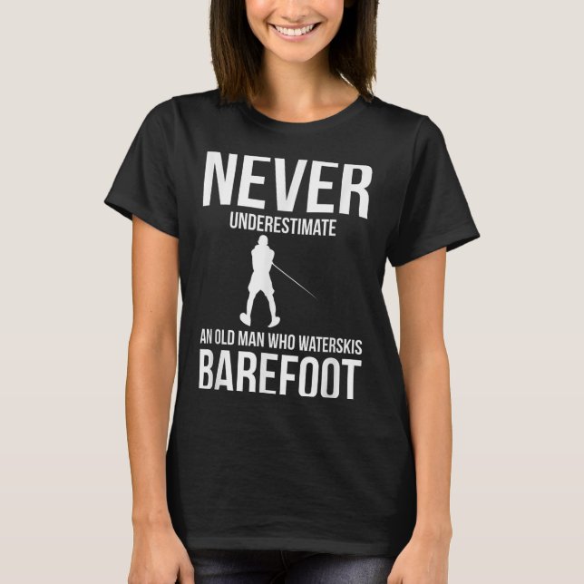 Camiseta Barefoot Water Skiing Water Skis  (Anverso)