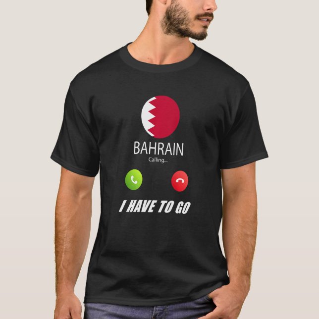 Camiseta Baréin: Recuerdo de bandera que Bahréin llama (Anverso)