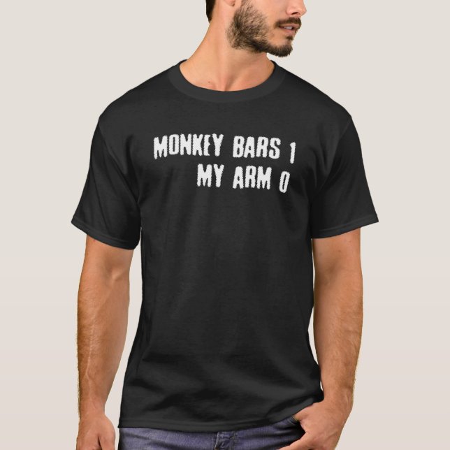 Camiseta Bares de mono 1 mi brazo 0 historia de niños de br (Anverso)