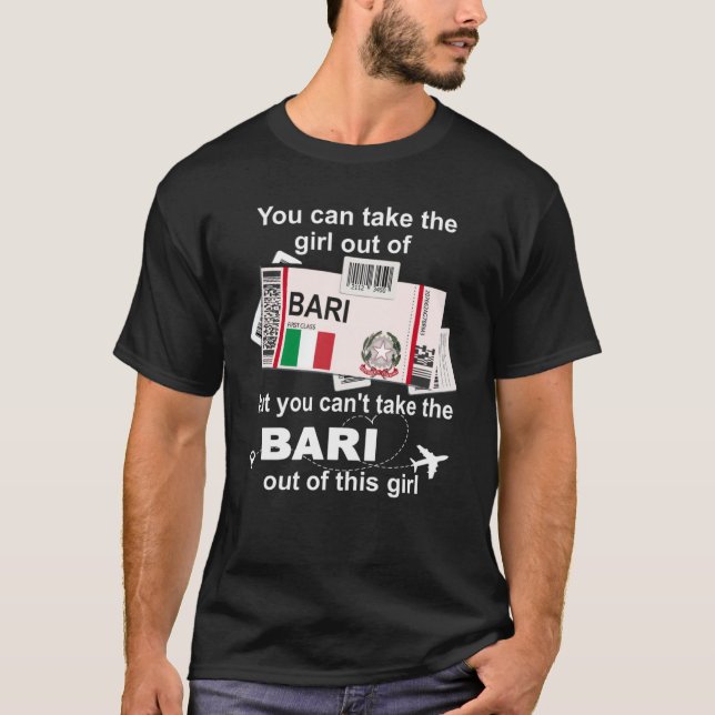 Camiseta Bari Boarding Pass  Bari Girl  Bari (Anverso)