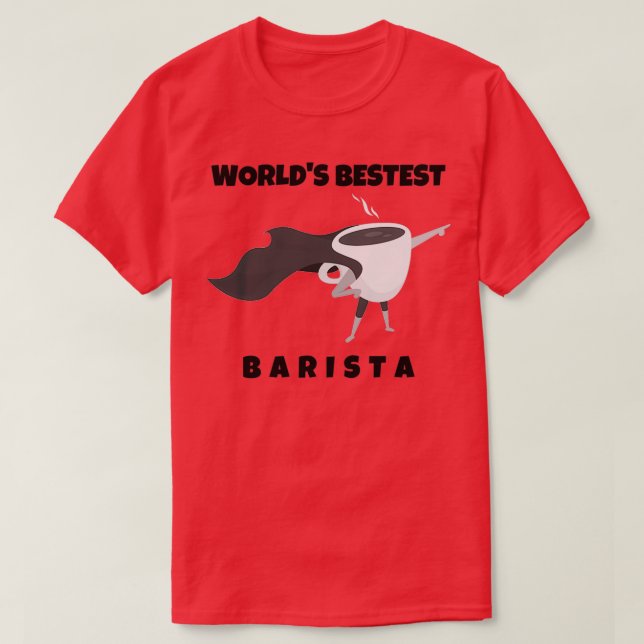 Camiseta Barist de la mejor cafetería divertida de Barista  (Diseño del anverso)