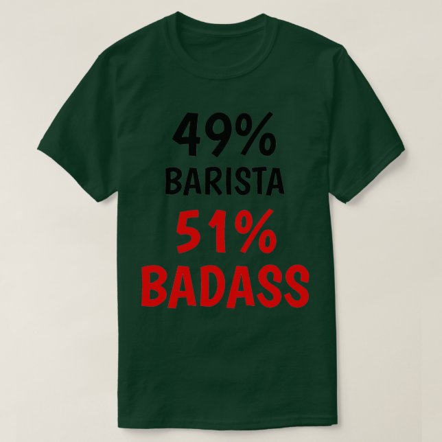 Camiseta Barista Badass (Diseño del anverso)