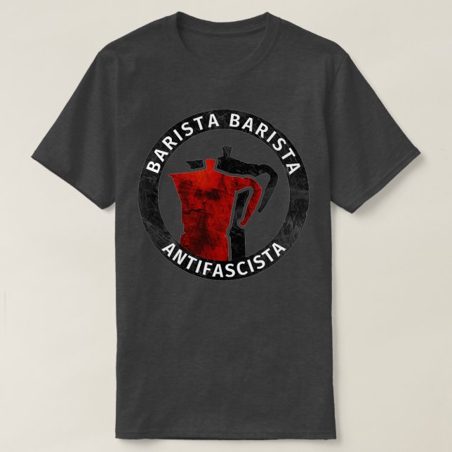 Camiseta Barista Barista Antifascista 12 (Diseño del anverso)
