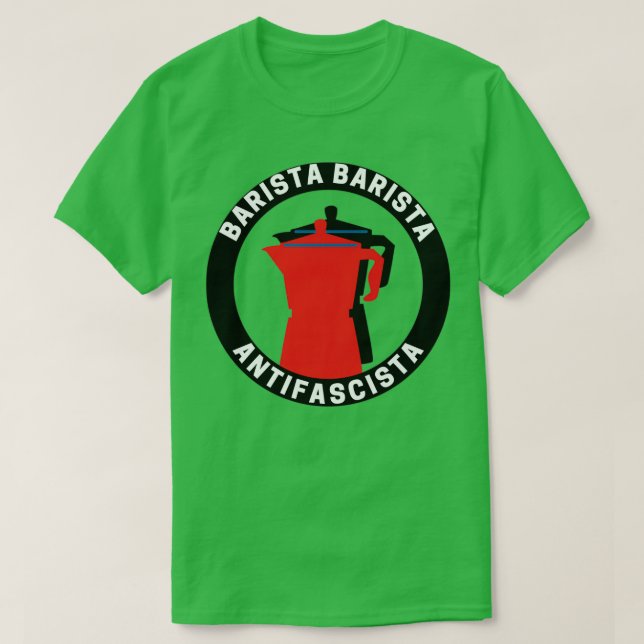Camiseta Barista Barista Antifascista 3 (Diseño del anverso)
