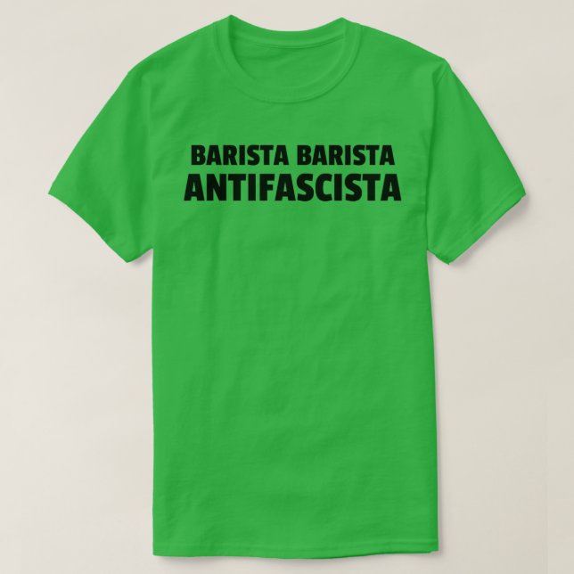 Camiseta Barista Barista Antifascista 5 (Diseño del anverso)