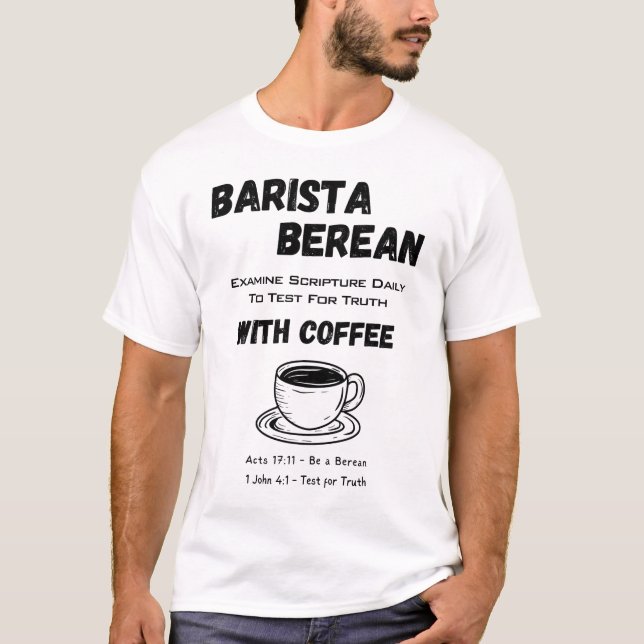 Camiseta Barista Barista Berean Coffee Scripting (Anverso)