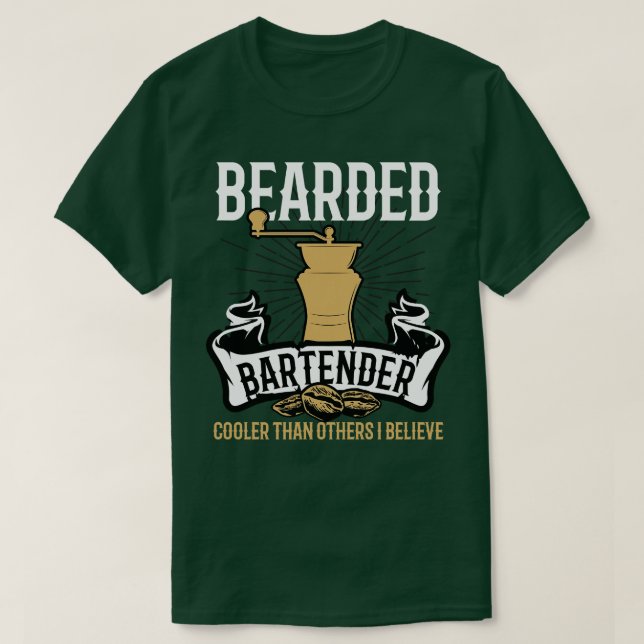 Camiseta Barista Bearded Bartender (Diseño del anverso)