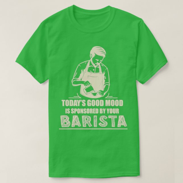 Camiseta Barista Cafetera Cafetera 3 (Diseño del anverso)