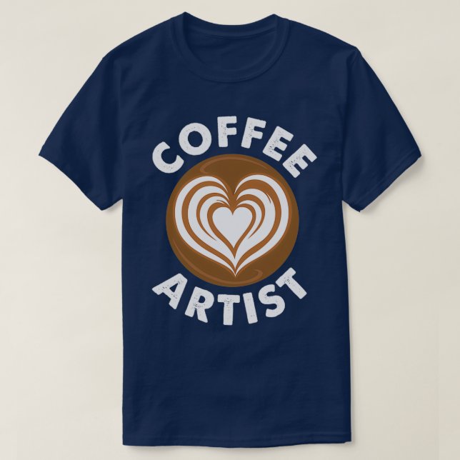 Camiseta Barista Coffeehouse Coffee Art (Diseño del anverso)
