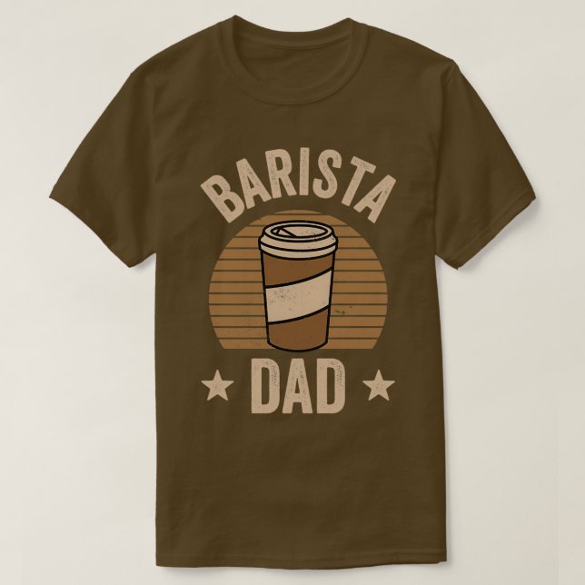 Camiseta Barista Dad Coffeemaker Espresso Baristas Café (Diseño del anverso)