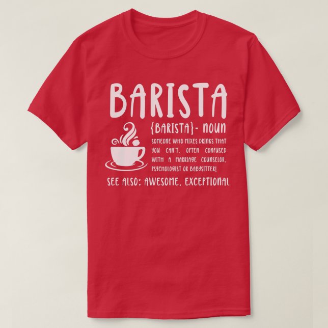 Camiseta Barista Day Barista Definición 2 (Diseño del anverso)