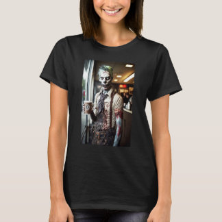 Camiseta Barista de café zombie Zombies en la vida cotidi