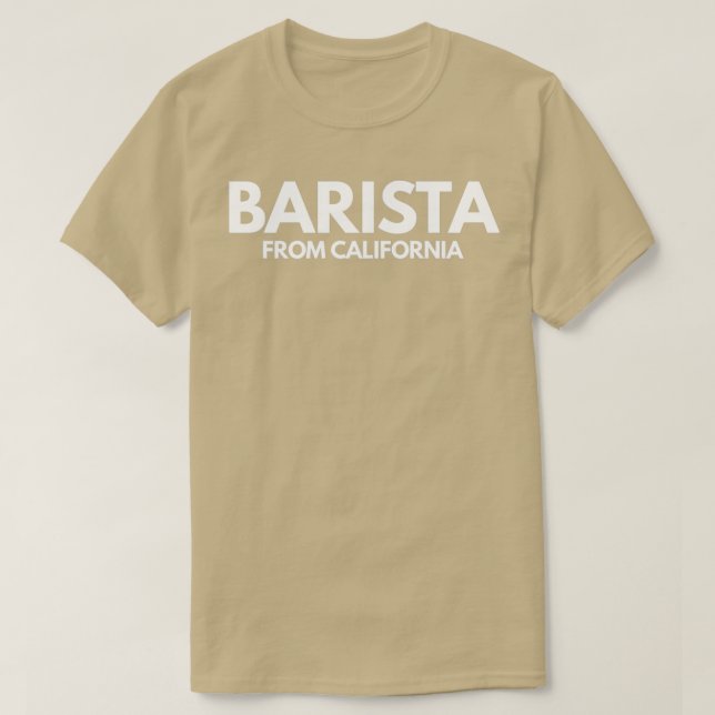Camiseta Barista De California (Diseño del anverso)