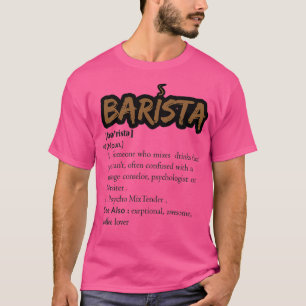 Camiseta Barista Definición Funny Bartender Descripción Gif