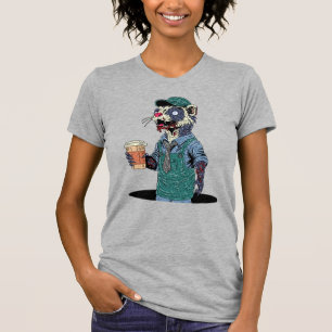Camiseta Barista hurón zombie