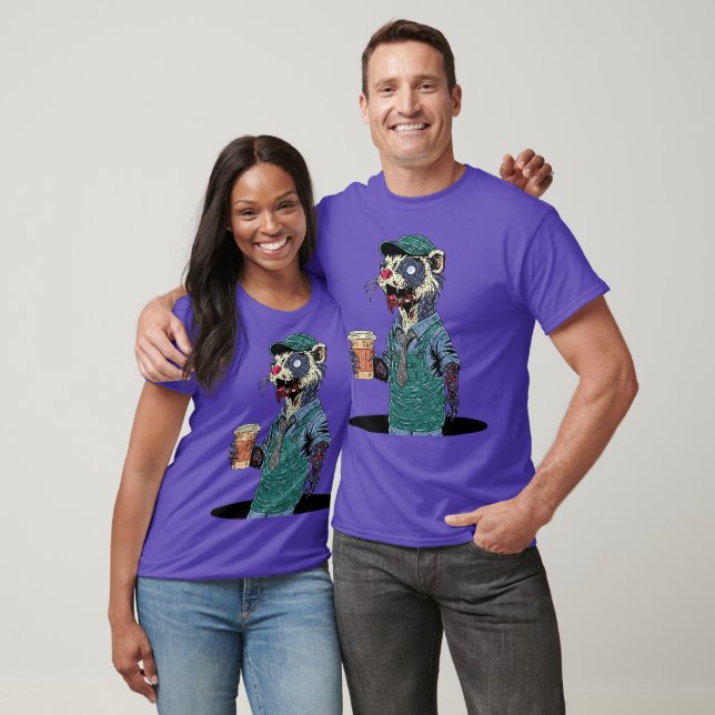 Camiseta Barista hurón zombie (Unisexo)