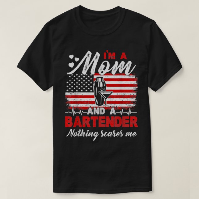 Camiseta Barista Ix27m A Mom Y A Bartender Nothing Scare (Diseño del anverso)