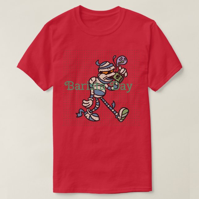 Camiseta Barista mummy (Diseño del anverso)