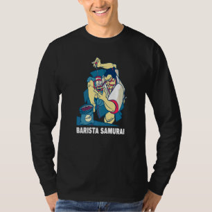 Camiseta Barista Samurai Prensa Francesa Motif Café Y Bar
