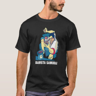 Camiseta Barista Samurai Prensa Francesa Motif Café Y Bar
