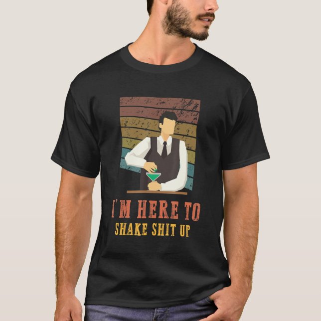 Camiseta Barista Shake Up Bartender Funny Saying (Anverso)