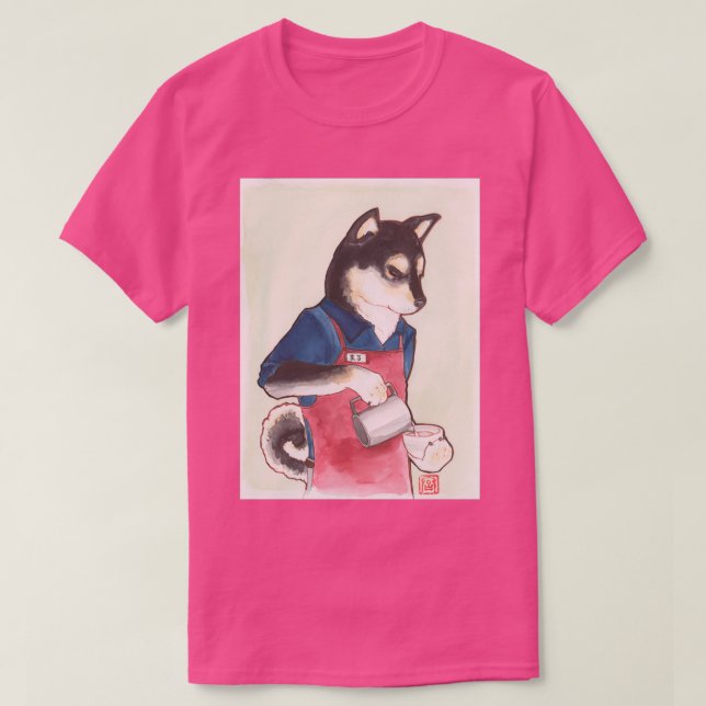Camiseta Barista Shiba (Diseño del anverso)