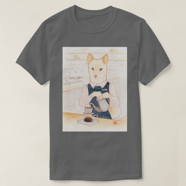Camiseta Barista Shiba Sakurako (Diseño del anverso)