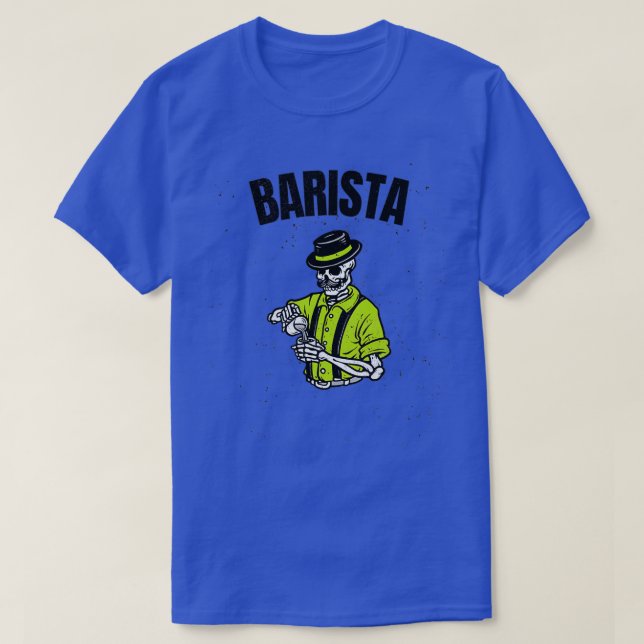 CAMISETA BARISTA STAFF SKELETON 2 (Diseño del anverso)