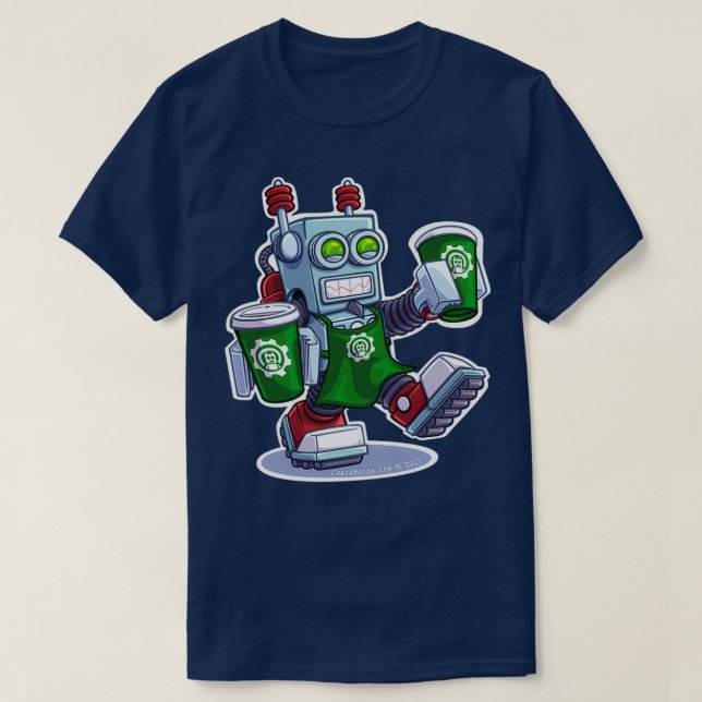 Camiseta BaristaBot 9000 Robot 2 (Diseño del anverso)