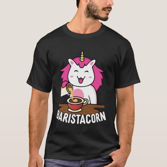 Camiseta Baristacorn  Barista Unicorn Coffeemaker (Anverso)