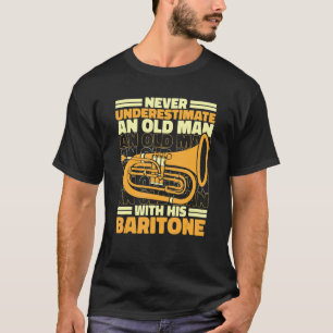 Camiseta Baritone Bass Euphonium Old Man 1
