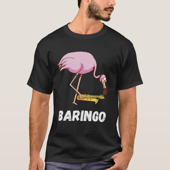 Camiseta Baritone Flamingo Saxophonist Euphonium Saxophone  (Anverso)