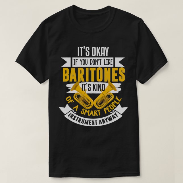 Camiseta Baritone Shirt Funny Baritones Marchando Banda Bar (Diseño del anverso)