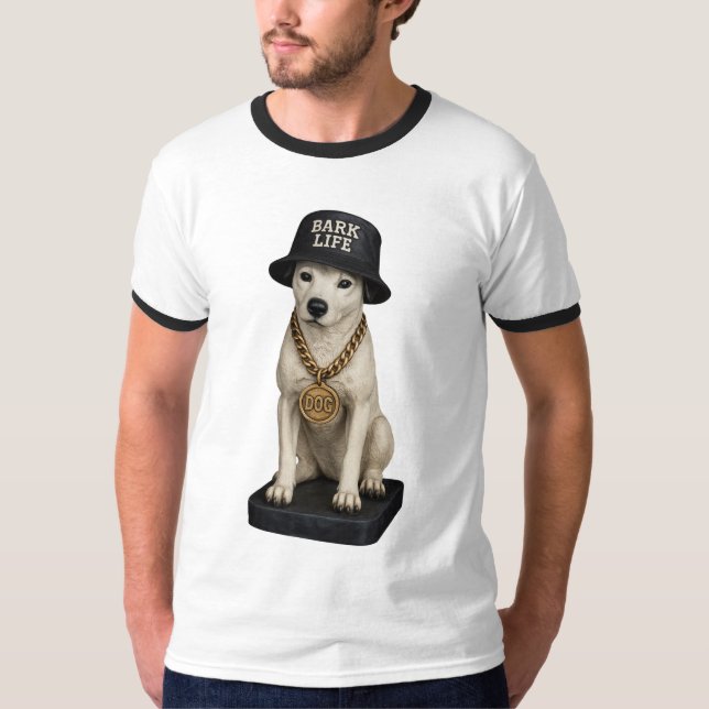 Camiseta Bark Life Nipper - Hip Hop RCA Victor Dog (Anverso)