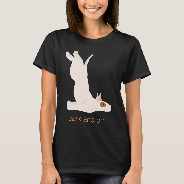 Camiseta Bark y Om para perro y yoga (Anverso)