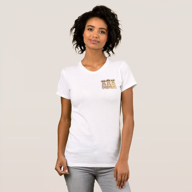 Camiseta Barkers de playa Trio de Bikini con actitud (Anverso completo)