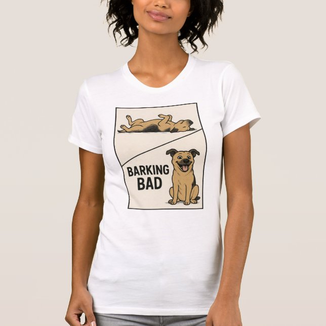 Camiseta Barking Bad – Funny Dog Lover Parody Poster (Anverso)