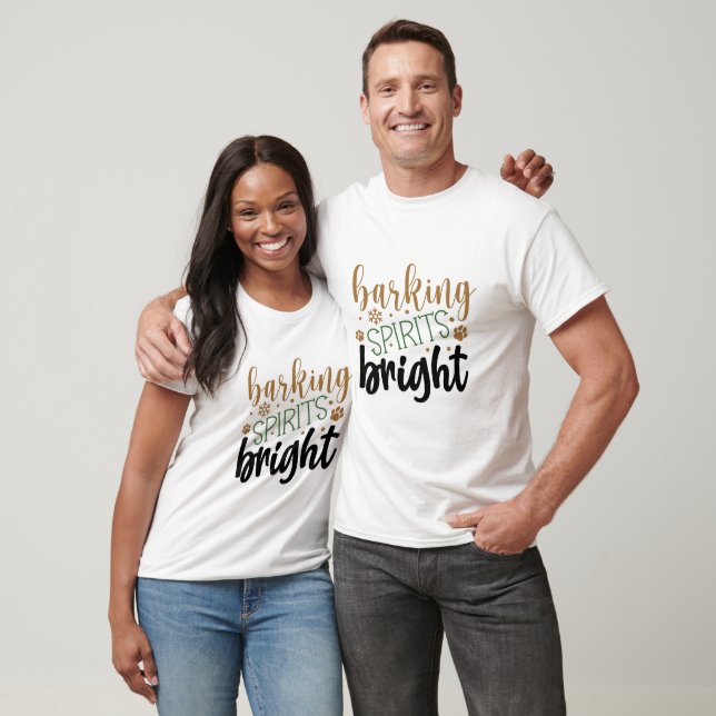 Camiseta Barking Spirits Bright - Navidad (Unisexo)