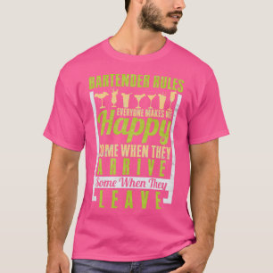 Camiseta Barmaid Barman Bartender Reglas Que Todos Me Hacen
