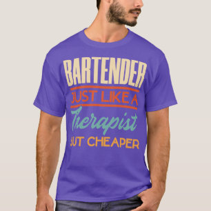 Camiseta Barman Como Un Terapista Pero Más Barato