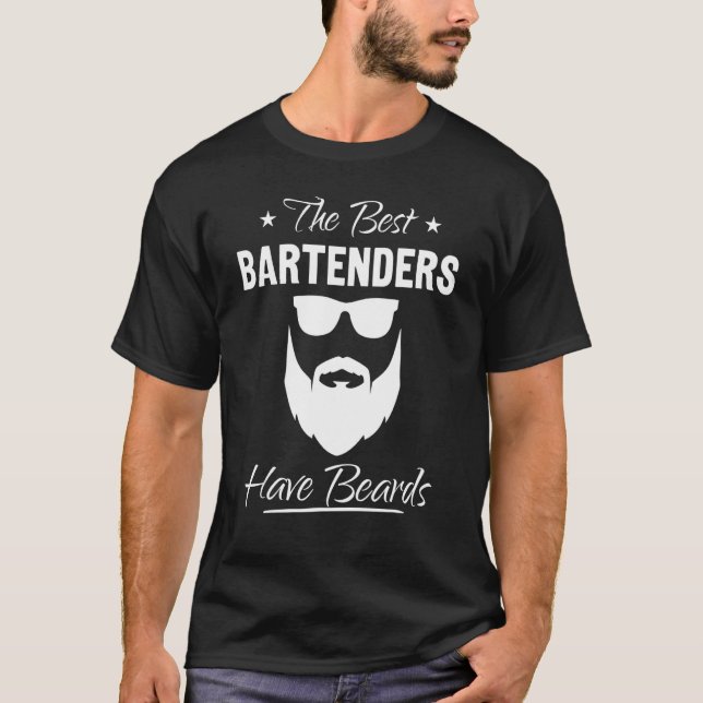 Camiseta Barman Con Cabecera Para Hombres Los Mejores Barbe (Anverso)